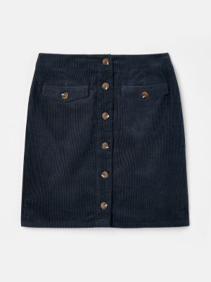 Joules Avery Cord A-Line Skirt Marine Navy