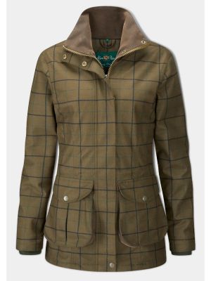Alan Paine Axford Ladies Coat Green Check