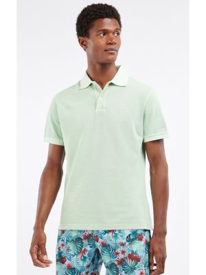Barbour Washed Sports Polo Shirt Dusty Mint