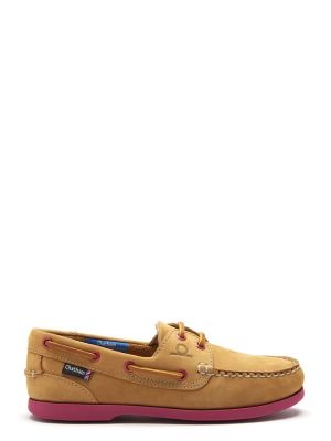 Chatham Pippa Lady II G2 Leather Boat Shoes Tan/Pink